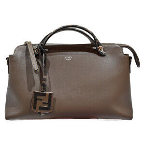 FENDI By the Way Brown Leather Handbag Shoulder Bag Classic